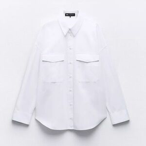 Zara White Button Down Shirt